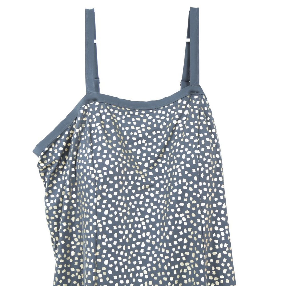 Plus‎ size Black and Gold Polka-dot Swim Dress, See measurements - Picture 8 of 9